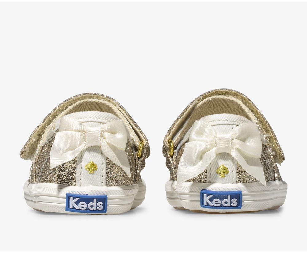 Slip Ons Keds Niños Doradas - Kate Spade New York Sloane Mj Glitter Crib - 865-MUOZBA